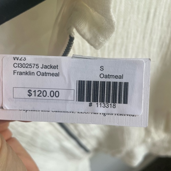 Cupcakes and cashmere NWT Oatmeal Franklin Ruffle Jacket Small (J) - Picture 7 of 10